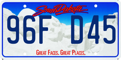 SD license plate 96FD45