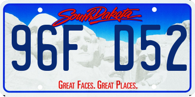 SD license plate 96FD52