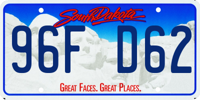 SD license plate 96FD62