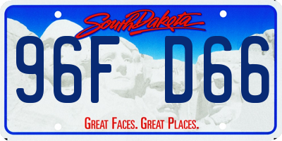 SD license plate 96FD66