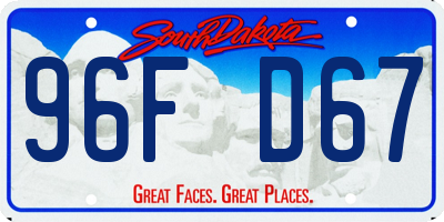 SD license plate 96FD67