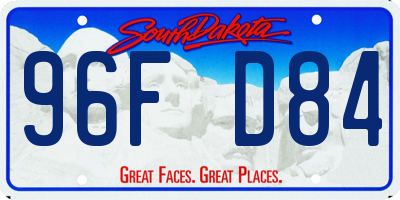 SD license plate 96FD84