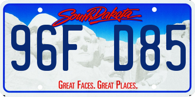 SD license plate 96FD85