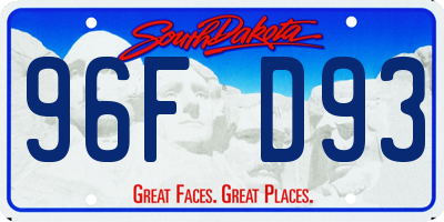 SD license plate 96FD93