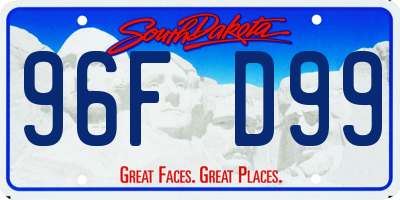 SD license plate 96FD99