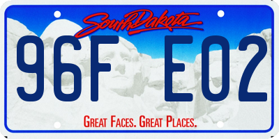SD license plate 96FE02
