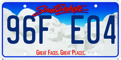 SD license plate 96FE04