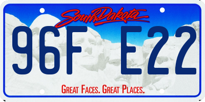 SD license plate 96FE22