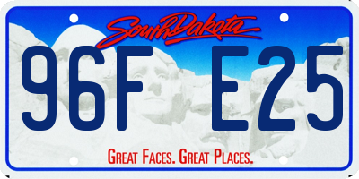 SD license plate 96FE25