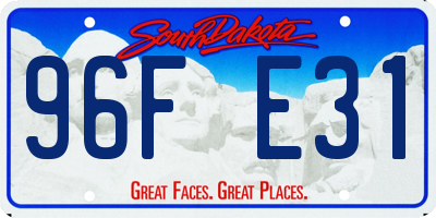 SD license plate 96FE31