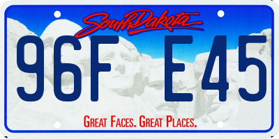 SD license plate 96FE45