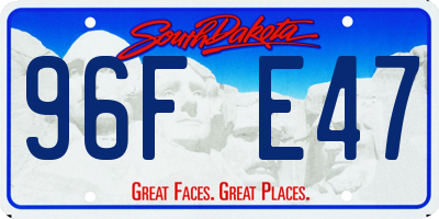 SD license plate 96FE47