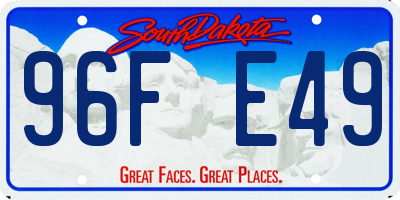 SD license plate 96FE49