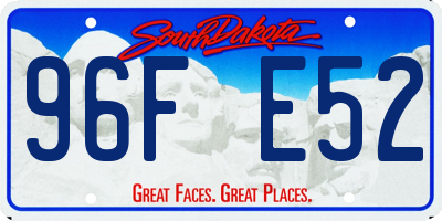 SD license plate 96FE52