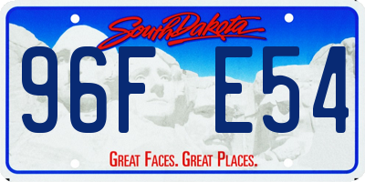 SD license plate 96FE54
