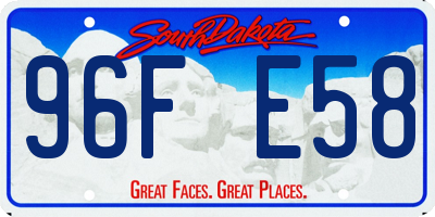 SD license plate 96FE58