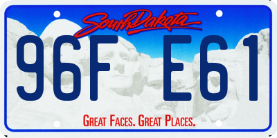 SD license plate 96FE61