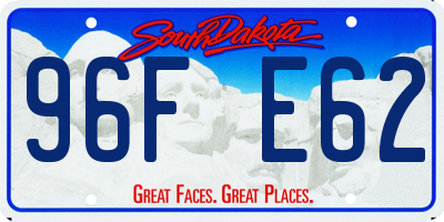SD license plate 96FE62