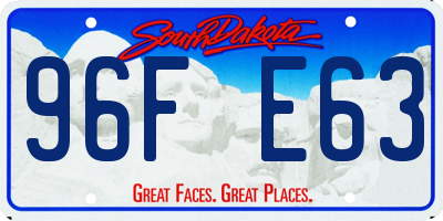 SD license plate 96FE63