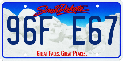 SD license plate 96FE67