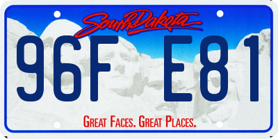 SD license plate 96FE81