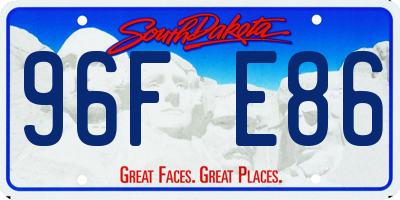 SD license plate 96FE86