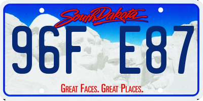 SD license plate 96FE87
