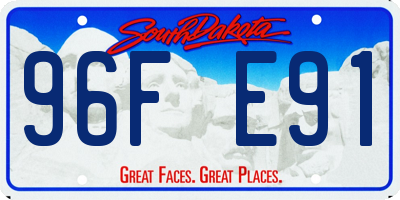SD license plate 96FE91