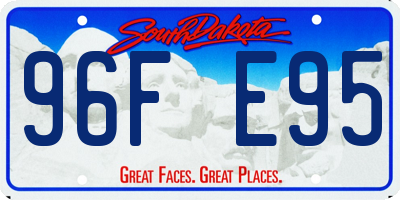 SD license plate 96FE95