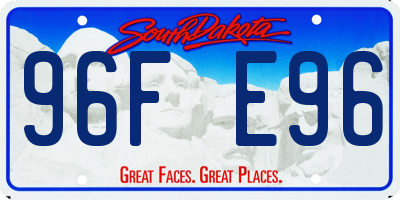 SD license plate 96FE96