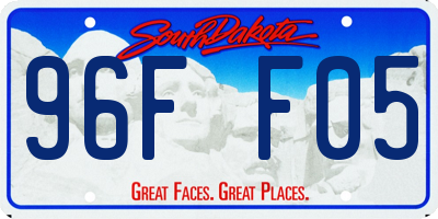 SD license plate 96FF05