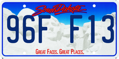 SD license plate 96FF13