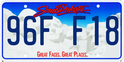 SD license plate 96FF18