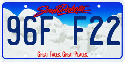 SD license plate 96FF22