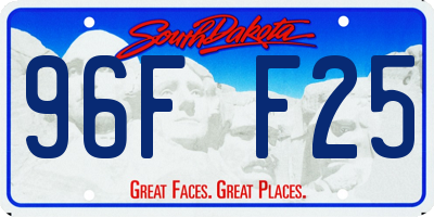 SD license plate 96FF25