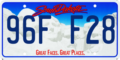 SD license plate 96FF28