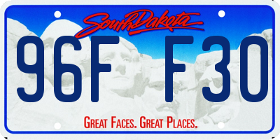 SD license plate 96FF30