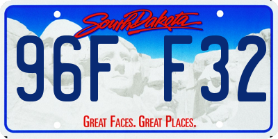 SD license plate 96FF32