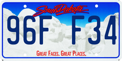 SD license plate 96FF34