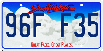 SD license plate 96FF35