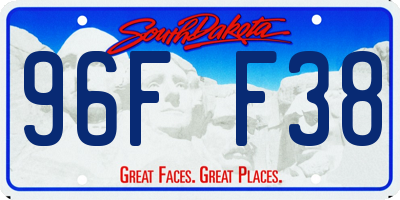 SD license plate 96FF38