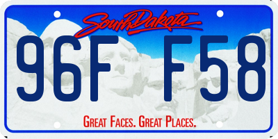 SD license plate 96FF58