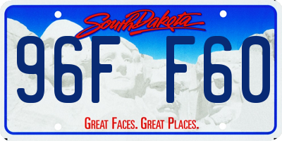 SD license plate 96FF60