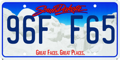 SD license plate 96FF65