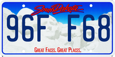 SD license plate 96FF68