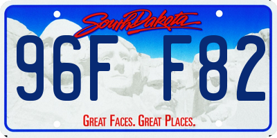 SD license plate 96FF82