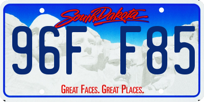 SD license plate 96FF85
