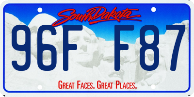 SD license plate 96FF87