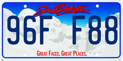 SD license plate 96FF88