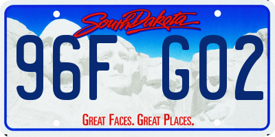 SD license plate 96FG02